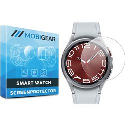 Mobigear Samsung Galaxy Watch 6 Classic - 43 mm Displayschutz Schutzfolie - Hüllenfreundlich - Schwarz