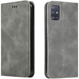 Mobigear Retro Slim Samsung Galaxy A71 Hülle Klapphülle Geldbörse - Schwarz