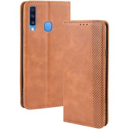 Mobigear Sensation Samsung Galaxy A20s Hülle Klapphülle Geldbörse - Cognac