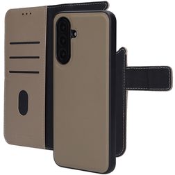 Mobiparts Samsung Galaxy A17 Hülle Echtes Leder Abnehmbare 2in1 Klapphülle Geldbörse - Taupe