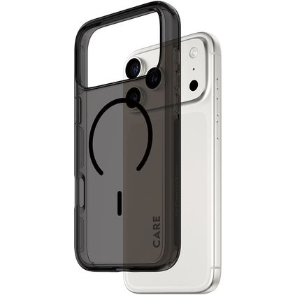 CARE by PanzerGlass Smokey iPhone 17 Pro Max MagSafe Hardcase Backcover - Smokey Black