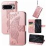 Mobigear Butterfly Google Pixel 8 Pro Hülle Klapphülle Geldbörse - Roségold