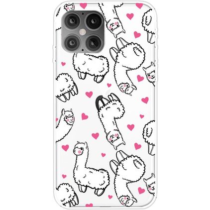 Mobigear Design iPhone 12 Pro Max Hülle Flexibles TPU Backcover - Alpaka