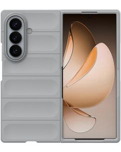 Mobigear Bumpy Samsung Galaxy Z Fold 8 Ultra Hülle Flexibles TPU Backcover - Grau