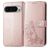 Mobigear Clover Google Pixel 9 Pro XL Hülle Klapphülle Geldbörse - Roségold