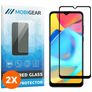 Mobigear Premium Alcatel 3L Panzerglas Gehärtetes Glas Displayschutz - Hüllenfreundlich - Schwarz (2er Pack)