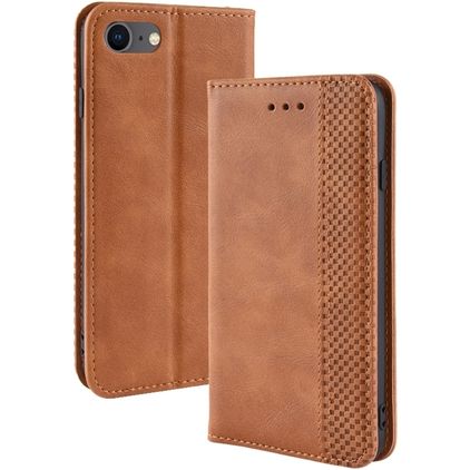 Mobigear Sensation iPhone 7 Hülle Klapphülle Geldbörse - Cognac
