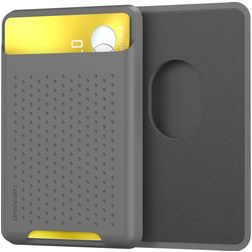 Mobigear Pocket Silikon Kartenetui - 2 Karten - MagSafe Kompatibel - Grau