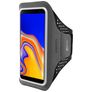 Mobiparts Comfort Fit Handyhalterung Joggen Samsung Galaxy J4 Plus Sporthülle Neopren Sportarmband - Schwarz