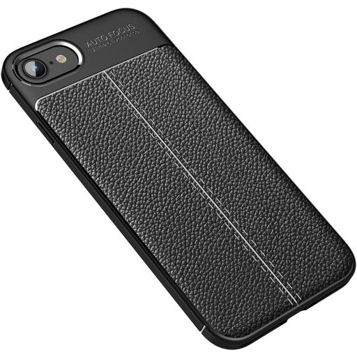 Mobigear Luxury iPhone SE (2022) Hülle Flexibles TPU Backcover - Schwarz