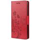 Mobigear Flowers Samsung Galaxy A33 Hülle Klapphülle Geldbörse - Rot