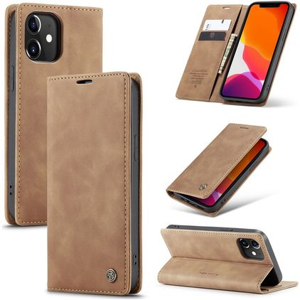 CaseMe 013 iPhone 12 Pro Klapphülle Portemonnaie - Braun