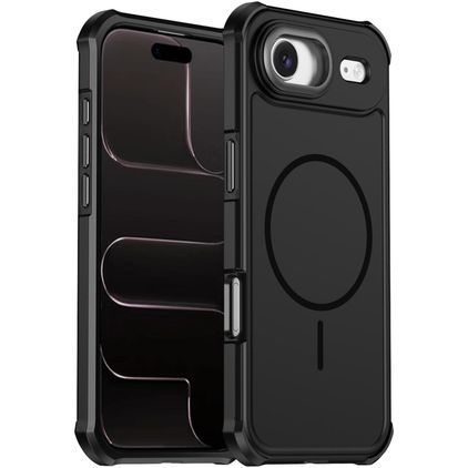 Mobigear Airbag Shockproof iPhone Air MagSafe Hülle Hardcase Backcover Stoßfest - Schwarz