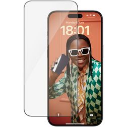 PanzerGlass Ultra-Wide Fit iPhone 15 Pro Max Panzerglas Displayschutz - Hüllenfreundlich + Montagerahmen - Schwarz