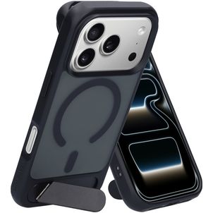 Mobiparts Hardcover iPhone 17 Pro MagSafe Hülle Hardcase Backcover mit Ständer - Satin Black