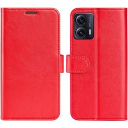 Mobigear Basic Motorola Moto G53 5G Hülle Klapphülle Geldbörse - Rot