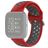 Mobigear Sport Plus Buckle Silikon Fitbit Versa 2 Armband Dornschließe - Rot / Grau
