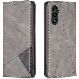 Mobigear Rhombus Slim Samsung Galaxy S25 FE Klapphülle - Grau