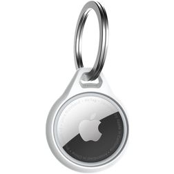 ITSkins AirCover Apple AirTag Hülle Flexibles TPU Schlüsselanhänger - Weiß