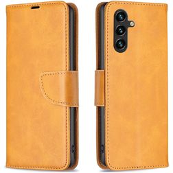 Mobigear Excellent Samsung Galaxy A35 Hülle Klapphülle Geldbörse - Cognac