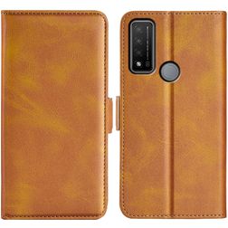 Mobigear Slim Magnet TCL 20 R 5G Hülle Klapphülle Geldbörse - Cognac