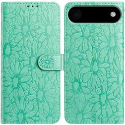 Mobigear Flowers iPhone Air Hülle Klapphülle Geldbörse - Grün