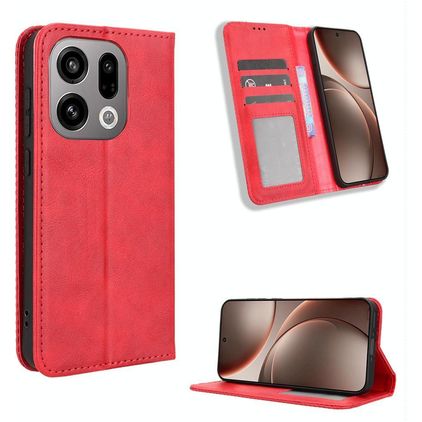 Mobigear Sensation OPPO Find X9 Hülle Klapphülle Geldbörse - Rot