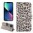 Mobigear Leopard iPhone 14 Hülle Klapphülle Geldbörse - Braun
