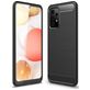 Mobigear Brushed Slim Samsung Galaxy A52s 5G Hülle Flexibles TPU Backcover - Schwarz