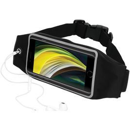 Mobiparts Comfort Fit Belt Handyhalterung Joggen iPhone SE (2020) Sporthülle Neopren Gürtel - Schwarz