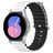 Mobigear Ocean Silikon Smartwatch Armband Dornschließe - 22-mm-Universalanschluss - Schwarz / Weiß