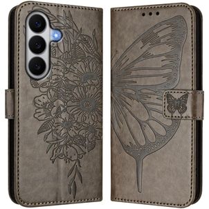Mobigear Butterfly Samsung Galaxy A27 Hülle Klapphülle Geldbörse - Grau