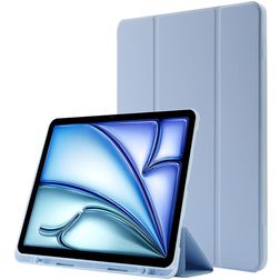 Mobigear Tri-Fold Gel iPad Air 11 Zoll (2026) Hülle TPU,Kunstleder Klapphülle + Stifthalter - Blau