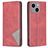 Mobigear Rhombus Slim iPhone 15 Plus Hülle Klapphülle - Rot