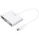 Macally UCVH4K USB-C auf HDMI / VGA Hub - Weiß