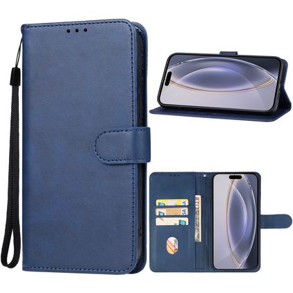 Mobigear Wallet iPhone 16 Pro Klapphülle Portemonnaie - Blau