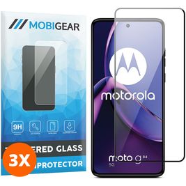 Mobigear Premium Motorola Moto G84 Panzerglas Gehärtetes Glas Displayschutz - Hüllenfreundlich (3er Pack)