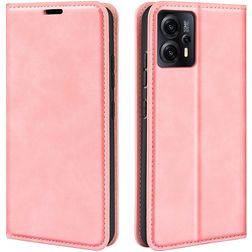 Mobigear Retro Slim Motorola Moto E13 Klapphülle Portemonnaie - Pink