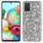 Mobigear Glitter Samsung Galaxy A73 Hülle Hardcase Backcover - Silber
