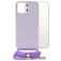 Mobilize Lanyard Gelly iPhone 13 Pro Max Flexibles TPU Handykette - Pastel Purple
