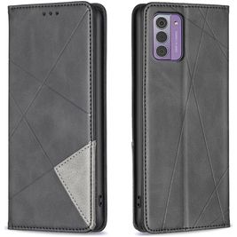 Mobigear Rhombus Slim Nokia G42 Hülle Klapphülle - Schwarz