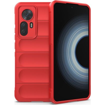 Mobigear Bumpy Xiaomi 12T TPU (flexibel) Backcover - Rot
