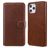 Mobigear Wallet iPhone 12 Pro Max Klapphülle Portemonnaie - Braun
