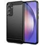 Mobigear Brushed Slim Samsung Galaxy A55 Hülle Flexibles TPU Backcover - Schwarz