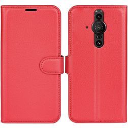Mobigear Classic Sony Xperia Pro-I Hülle Klapphülle Geldbörse - Rot