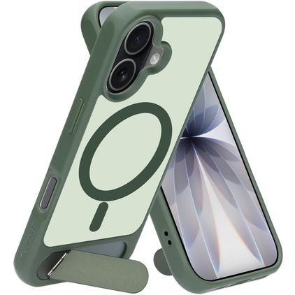 Mobiparts Hardcover iPhone 17 MagSafe Hülle Hardcase Backcover mit Ständer - Satin Green