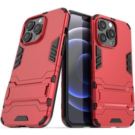 Mobigear Armor Stand iPhone 13 Pro Hülle Hardcase Backcover Stoßfest mit Ständer - Rot