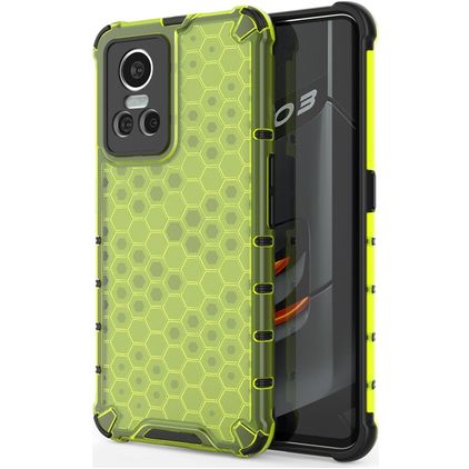 Mobigear Honeycomb Realme GT Neo 3 Hardcase Backcover Shockproof - Grün
