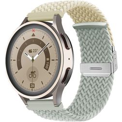 Mobigear Braided Dual Nylon Smartwatch Armband Klappschließe - 20 mm - Grau / Polarstern