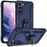 Mobigear Armor Ring Samsung Galaxy S22 Hülle Hardcase Backcover Stoßfest mit Ringhalter - Blau